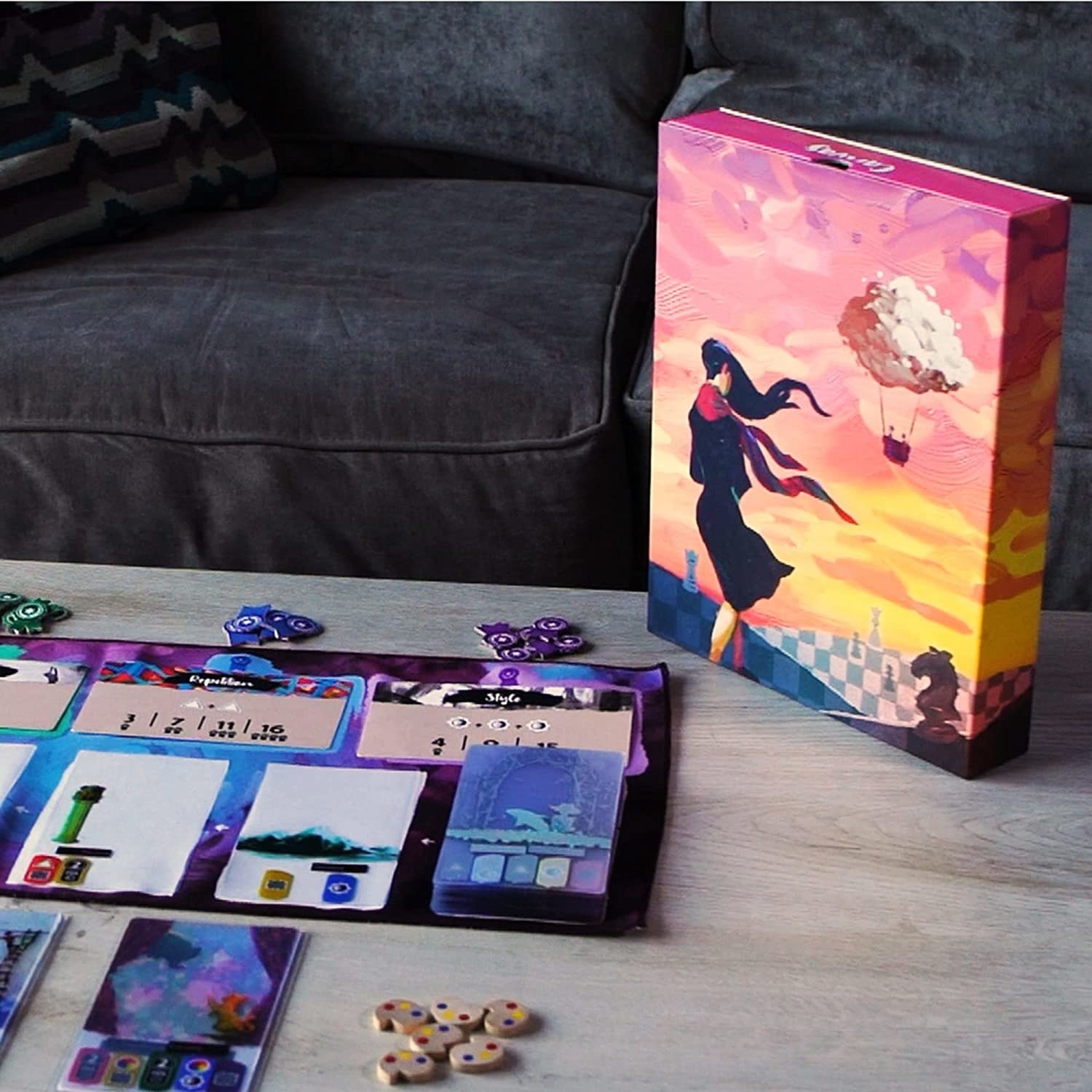 board game with painting like box