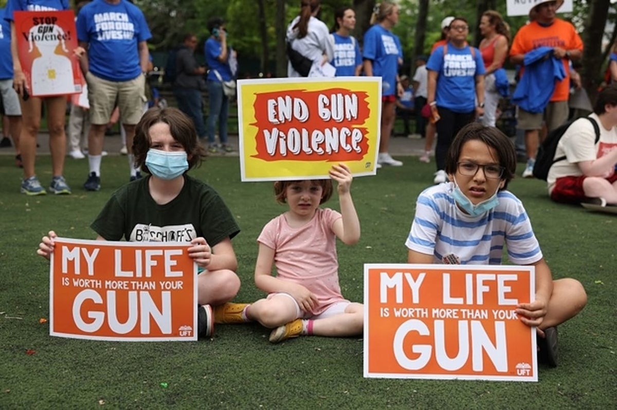 gun protest sign
