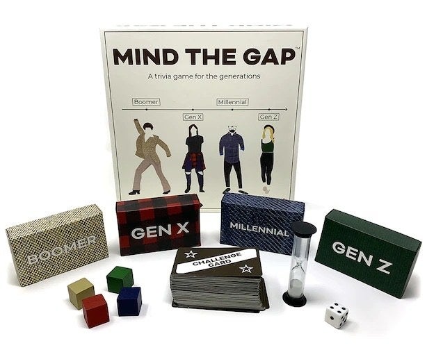 The board game in front of a plain background