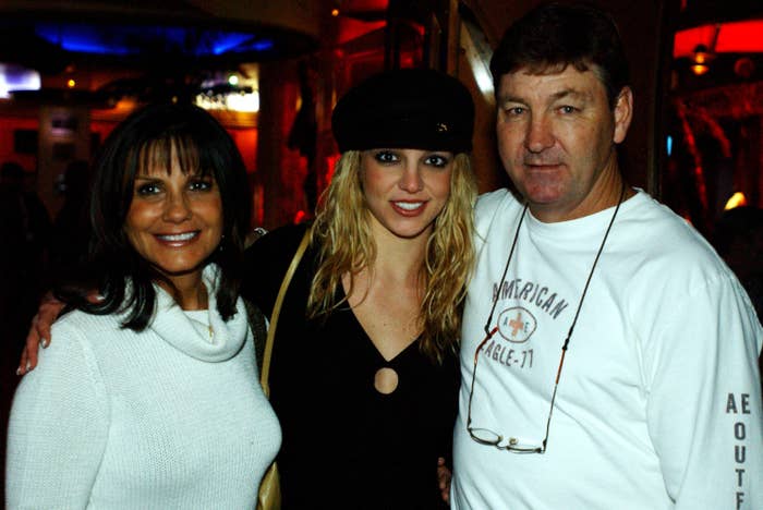 old photo of Britney with her parents