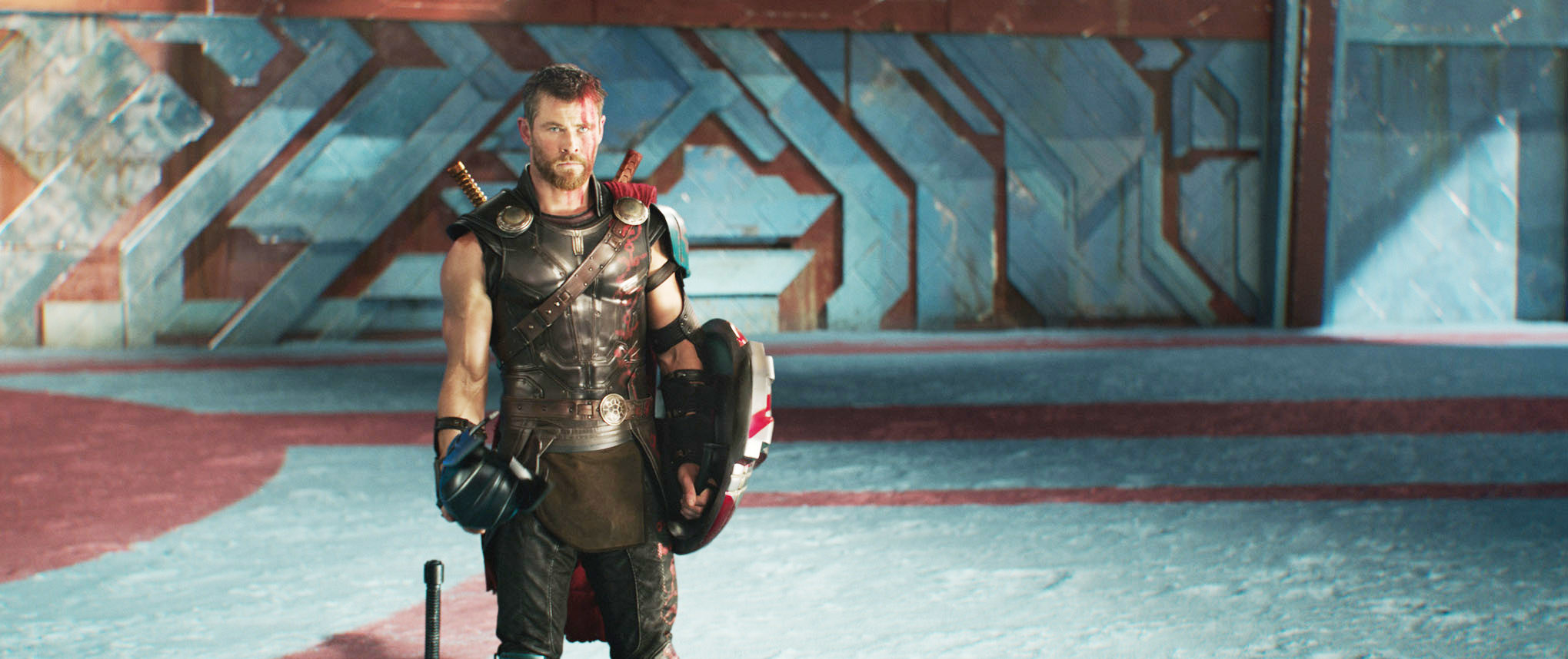 Thor stands in an arena