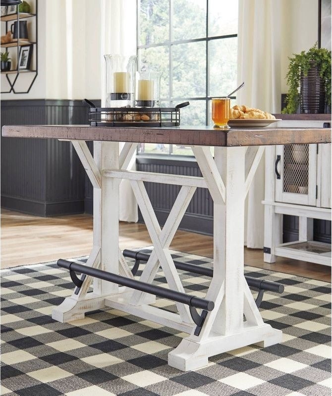 a counter height dining table