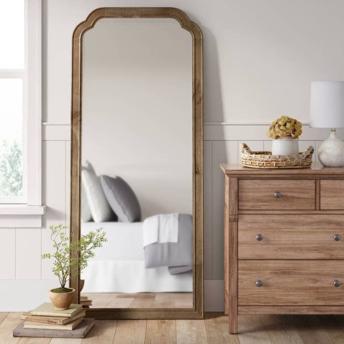 the French country wood mirror