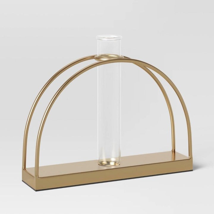 the standing arch gold and glass vase