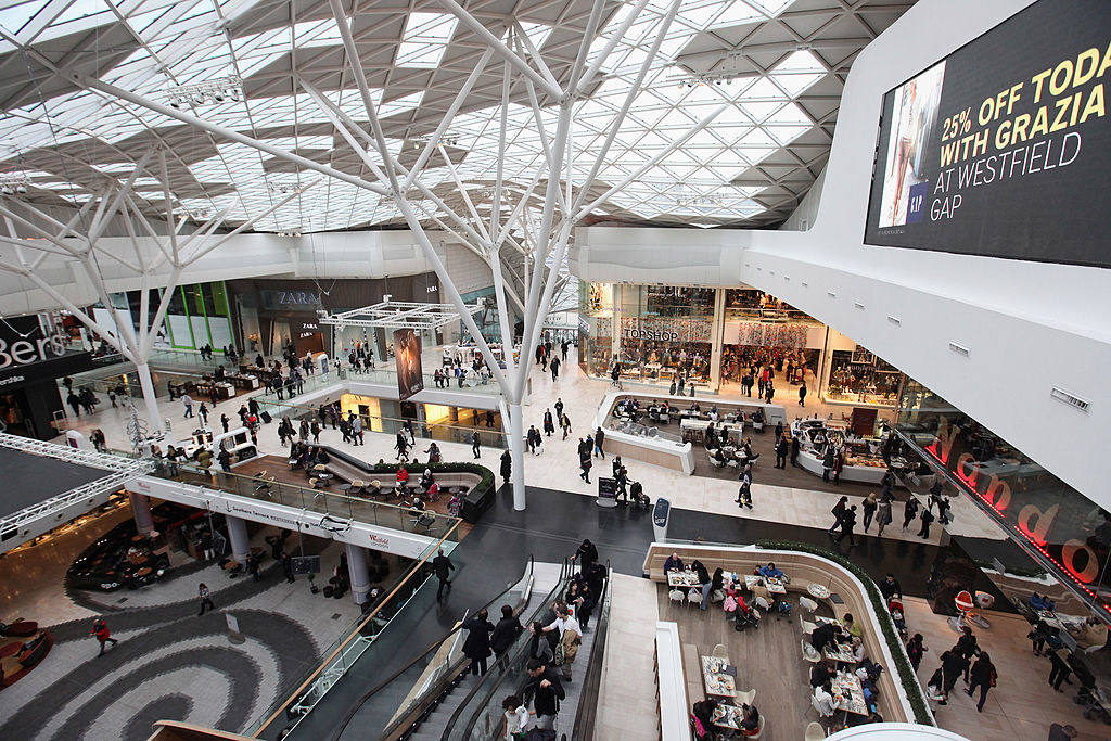 stores and stairs in westfield london mall
