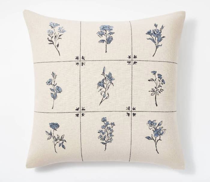 the delicate floral pillow