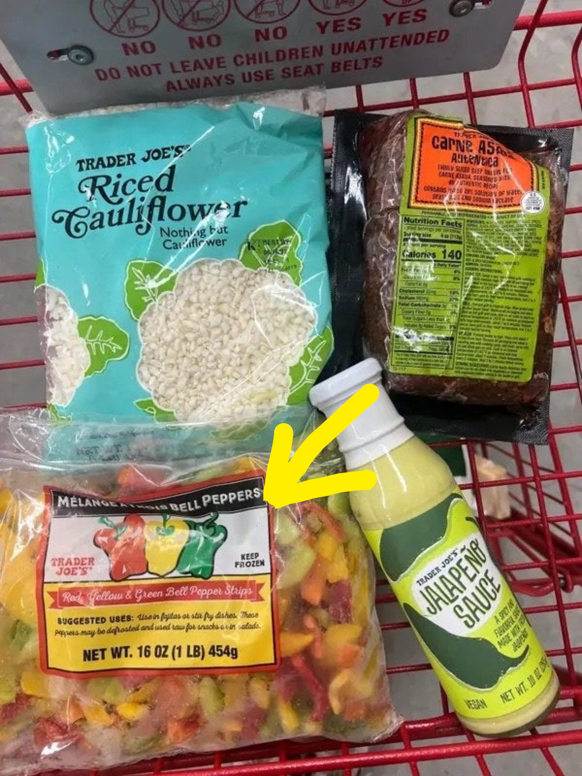 trader joes grocery basket some items