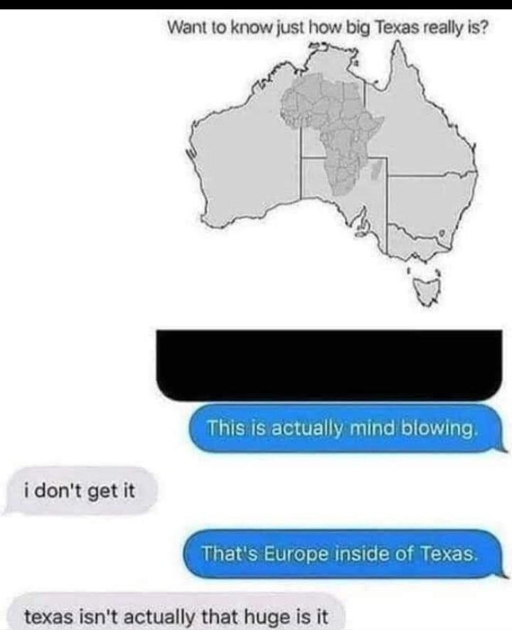 american who thinks africa is smaller than texas