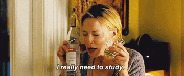 Cate Blanchett saying, &quot;I really need to study&quot;