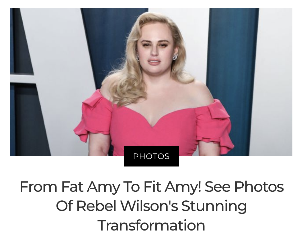 the article asking you to click through the photos of her transformation
