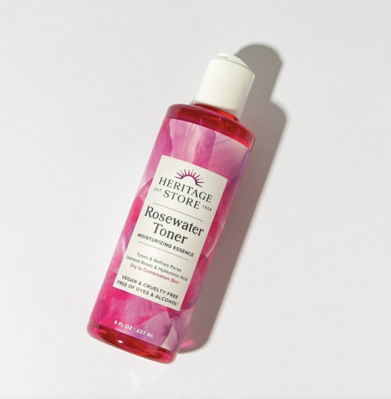 A bottle of rosewater toner