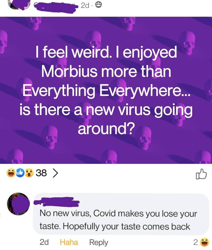 person gets owned for saying. they like morbius