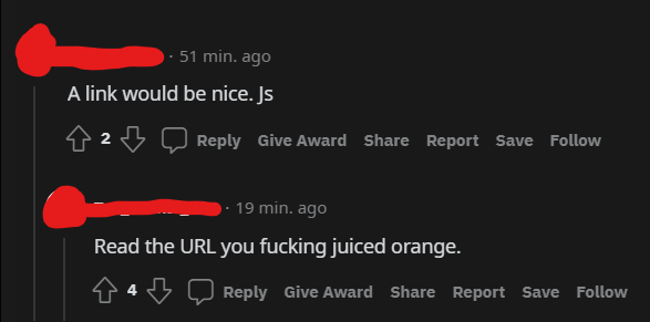 someone gets called a juiced orange