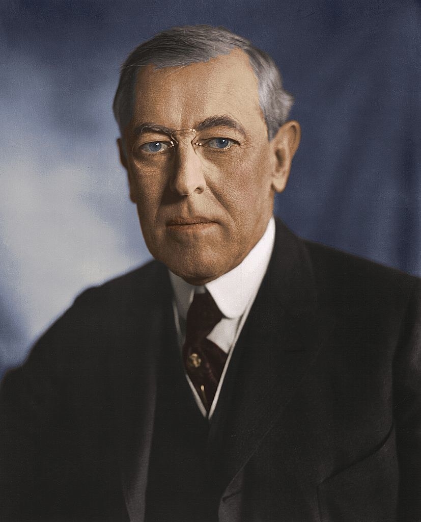 a portrait of Woodrow Wilson