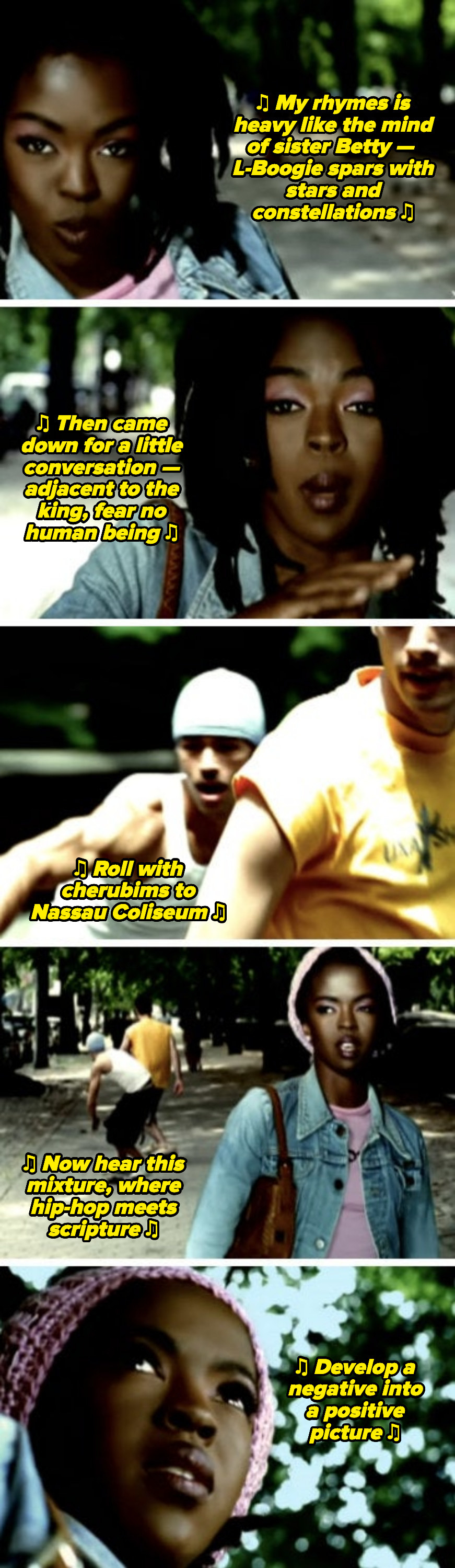 Hill in the video to the song