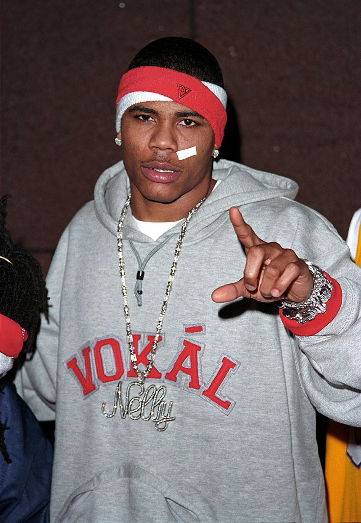Nelly with a Band-Aid on his cheek