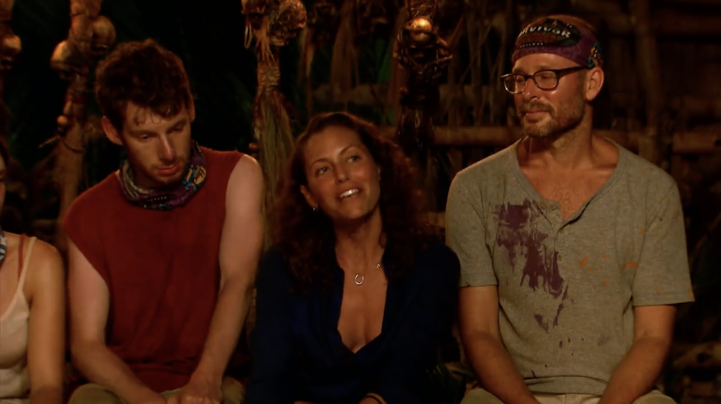 Corinne Kaplan and Michael Snow at Tribal Council