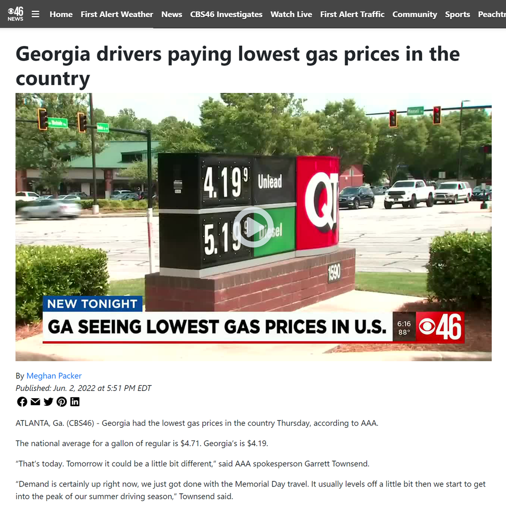Gas Prices of Every State, From Least To Most Expensive