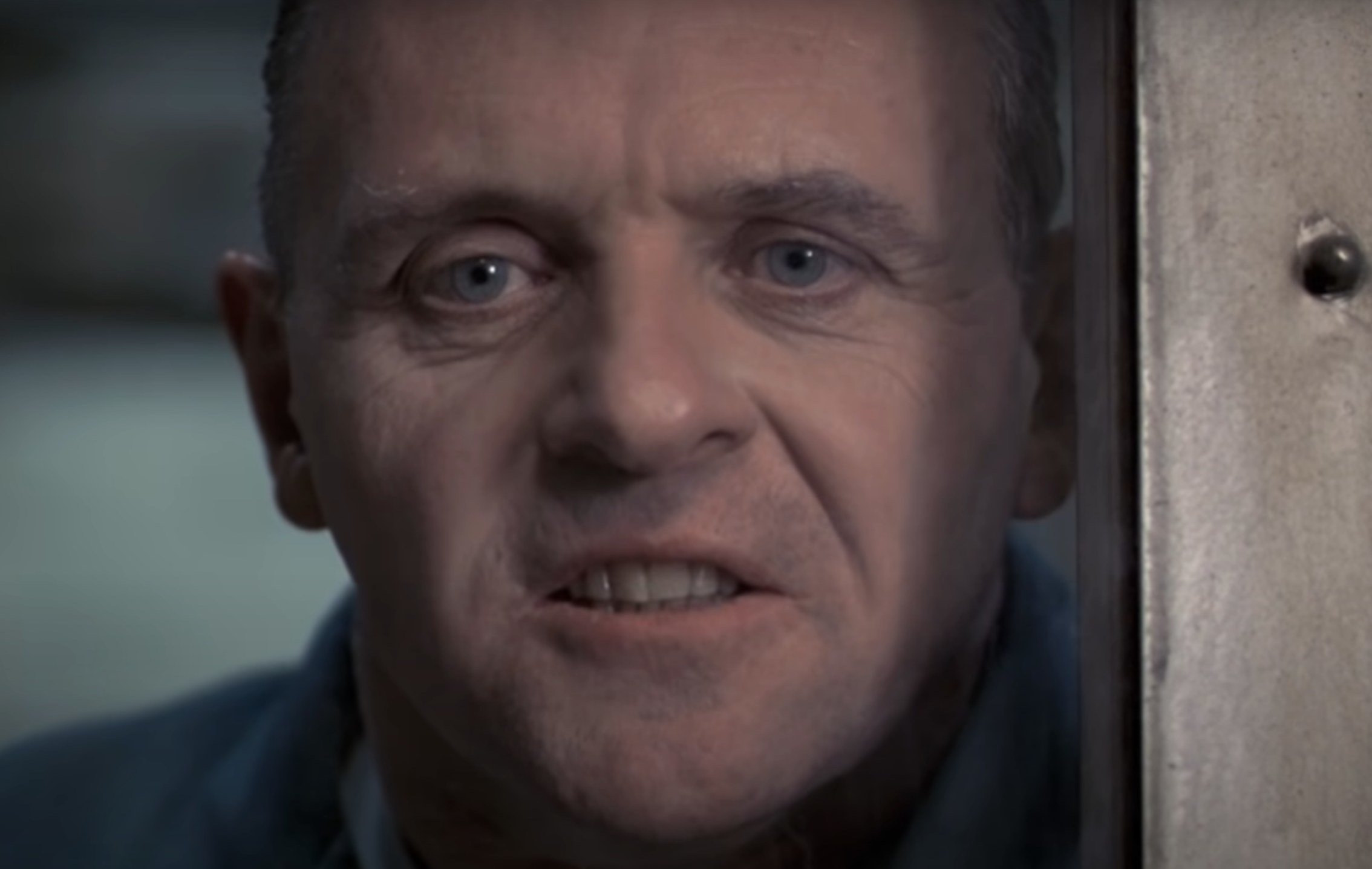 Anthony Hopkins as. Hannibal Lecter speaks to Clarice Starling from his cell