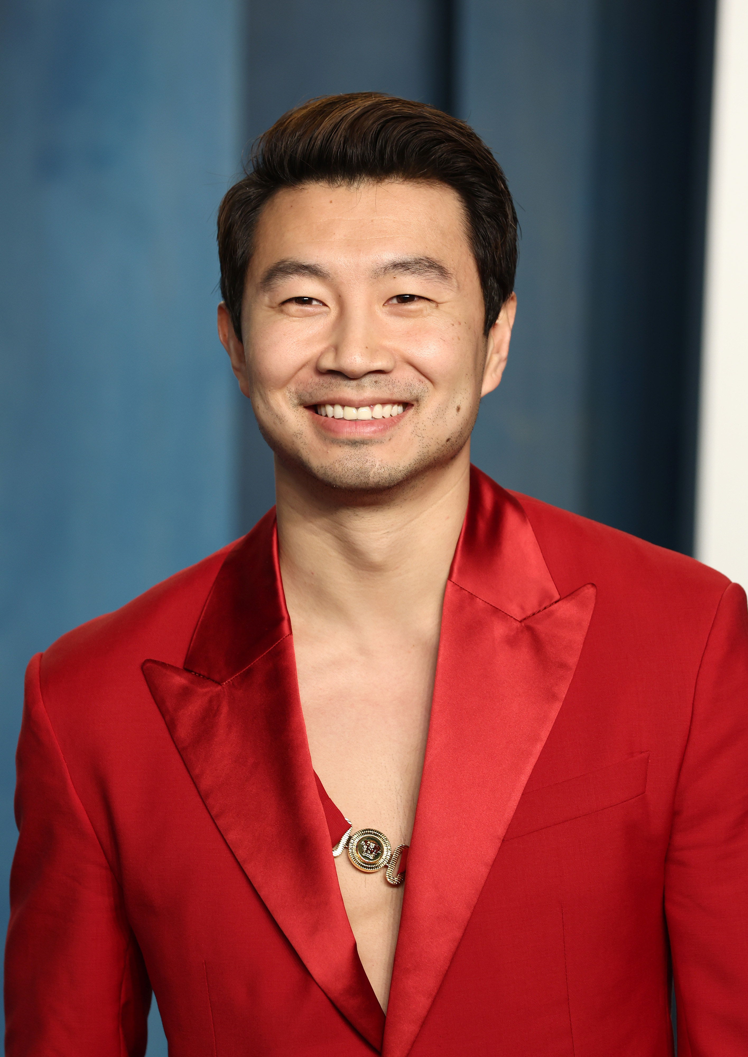 Simu Liu attends the 2022 Vanity Fair Oscar Party hosted by Radhika Jones at Wallis Annenberg Center for the Performing Arts on March 27, 2022 in Beverly Hills, California