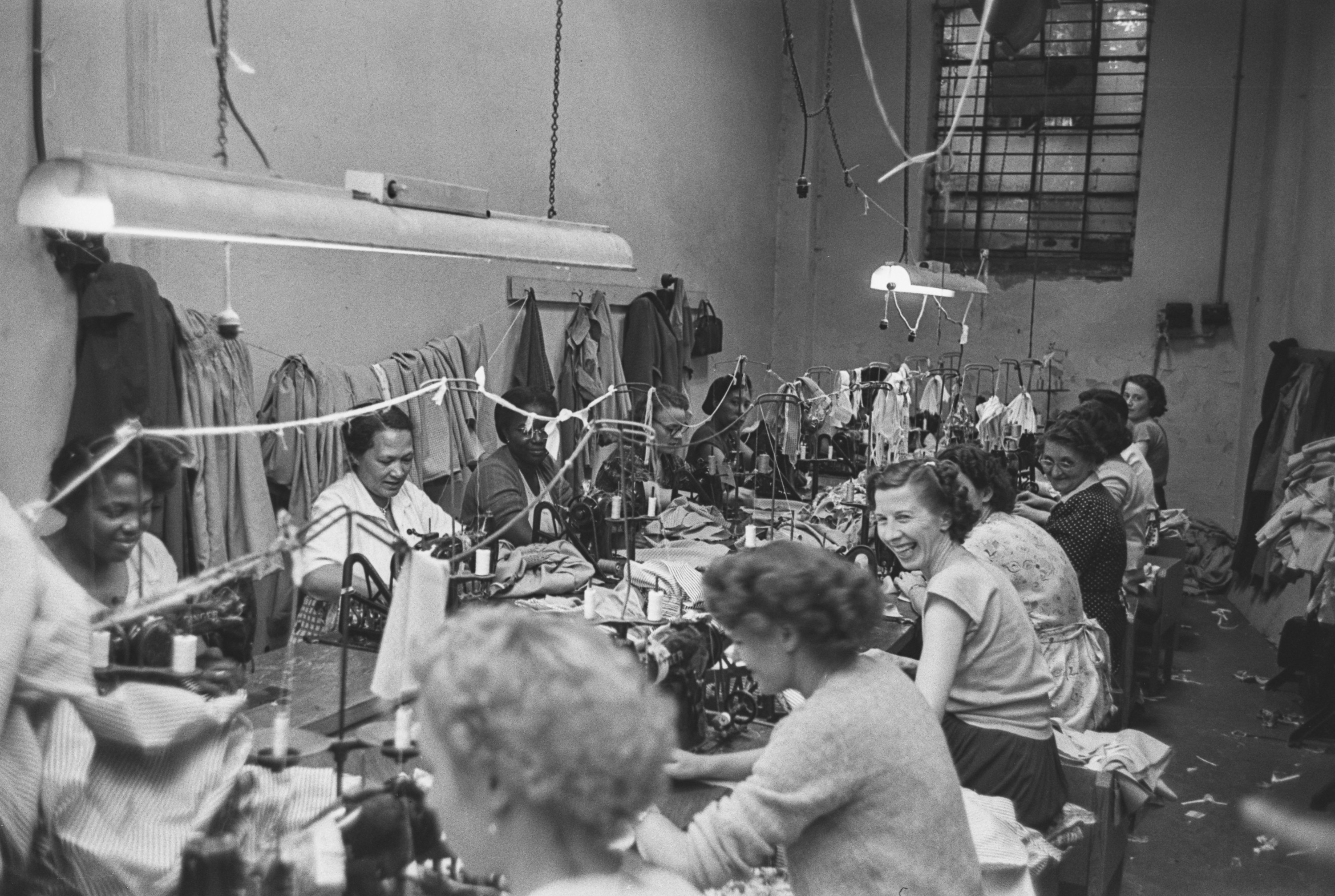 Women at work at a garment factory