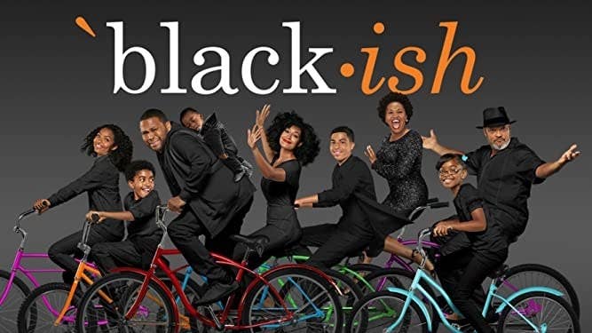 Black-ish cast on bikes in promo
