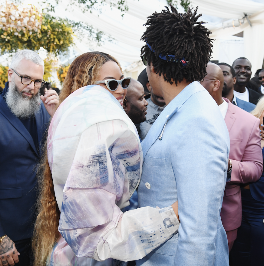 Bey hugging her husband, Jay-Z