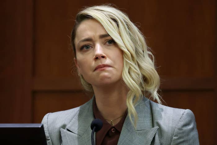 Amber Heard testifies on the witness stand