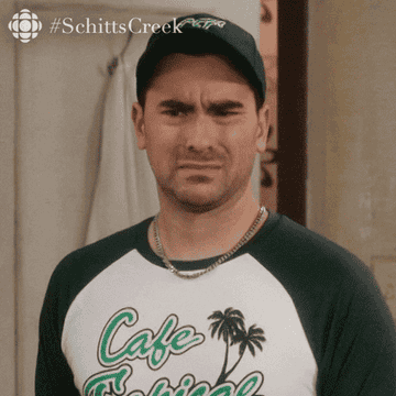 A gif of David Rose from Schitt&#x27;s Creek saying &quot;Ew please don&#x27;t&quot;