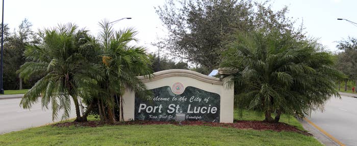 Outdoor sign, Welcome to the City of Port St Lucie