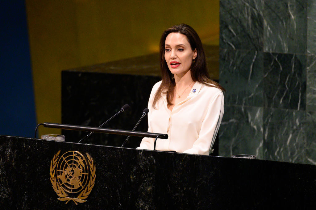 Closeup of Angelina Jolie