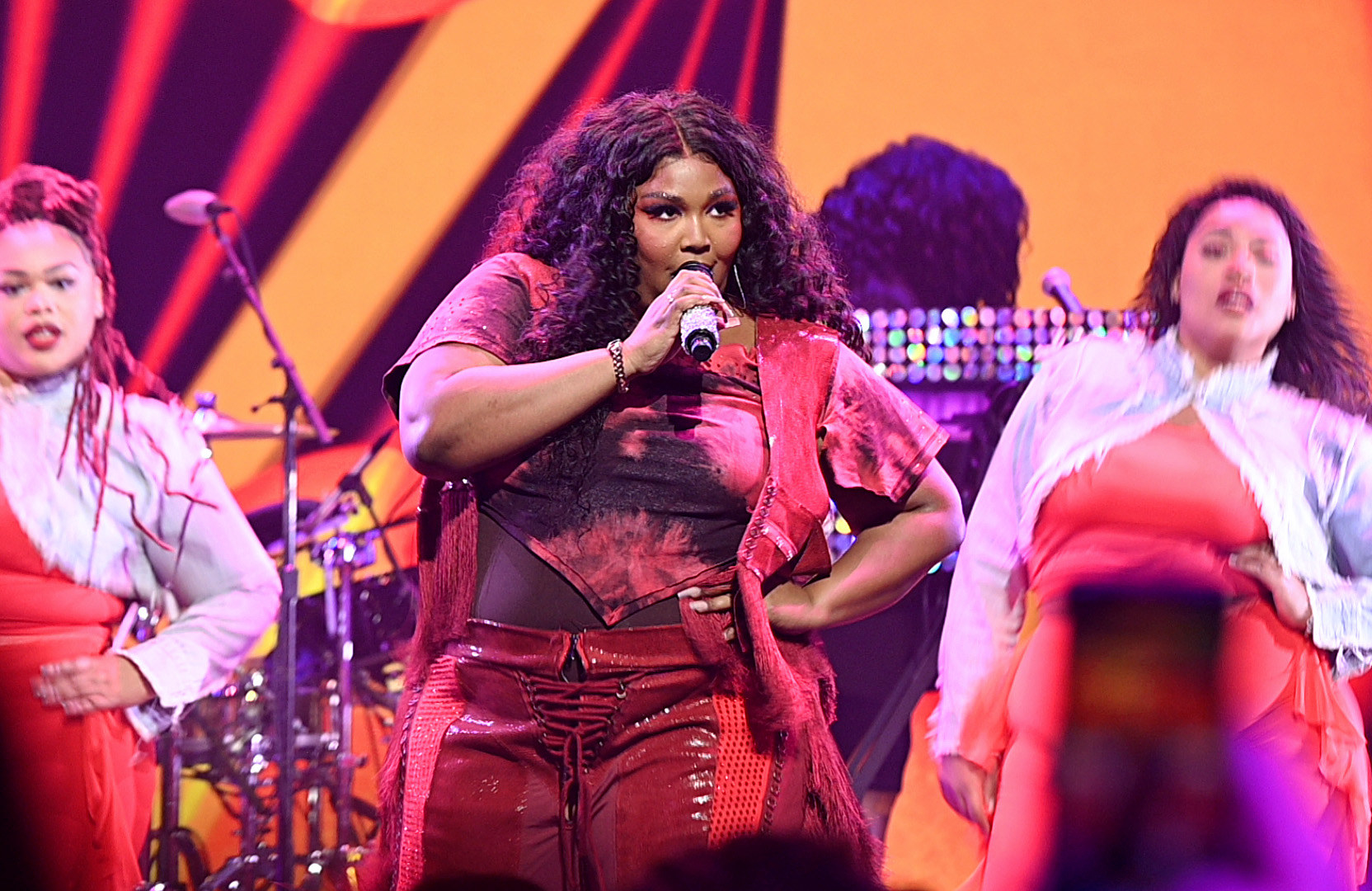 Lizzo performs onstage during the YouTube Brandcast 2022 at Imperial Theatre