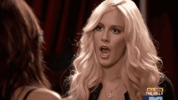 Gif of Heidi Montag&#x27;s jaw dropping in &quot;The Hills&quot;
