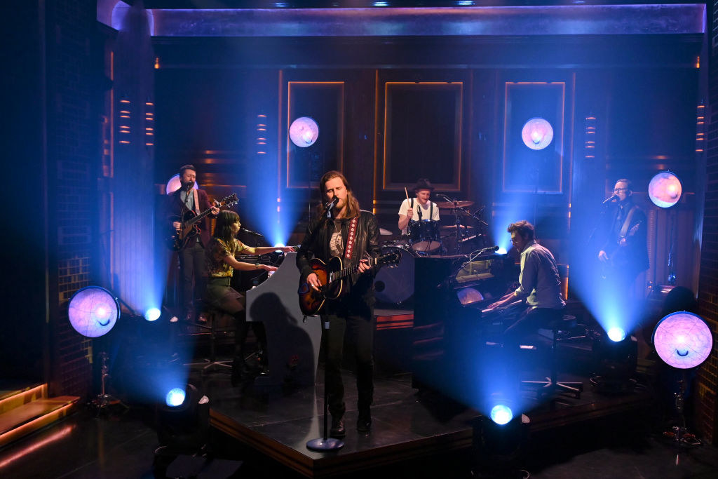 the lumineers performing on the tonight show with jimmy fallon