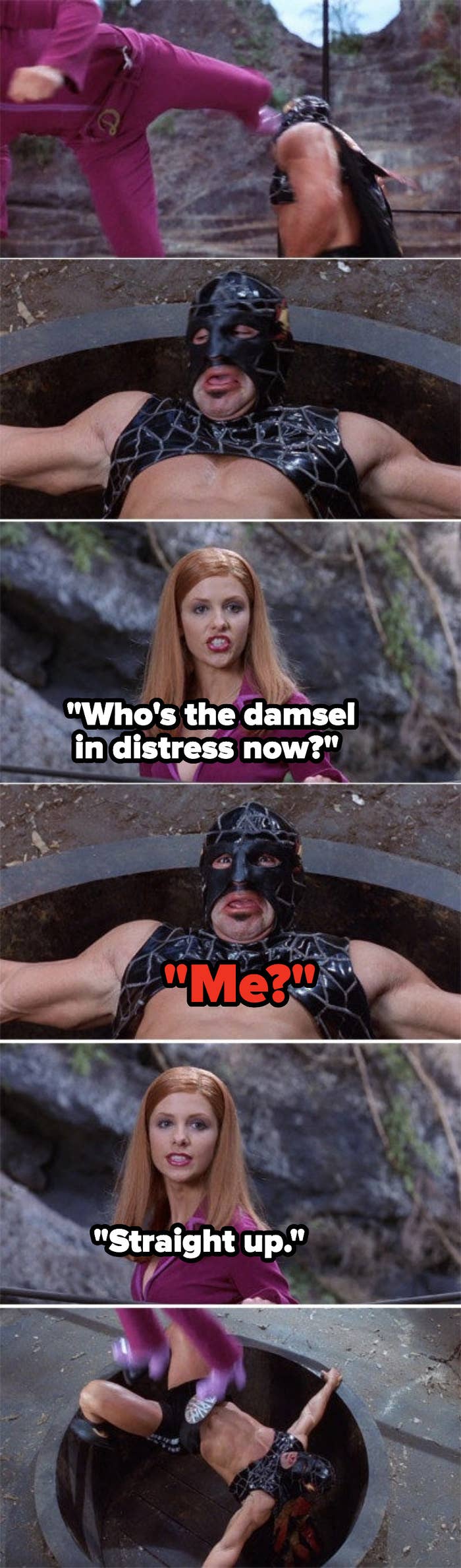 Daphne saying, &quot;Who&#x27;s the damsel in distress now?&quot;