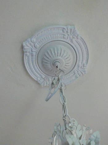 Reviewer image of the medallions and a chandelier