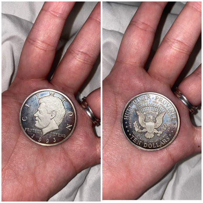 Bill Clinton on a coin