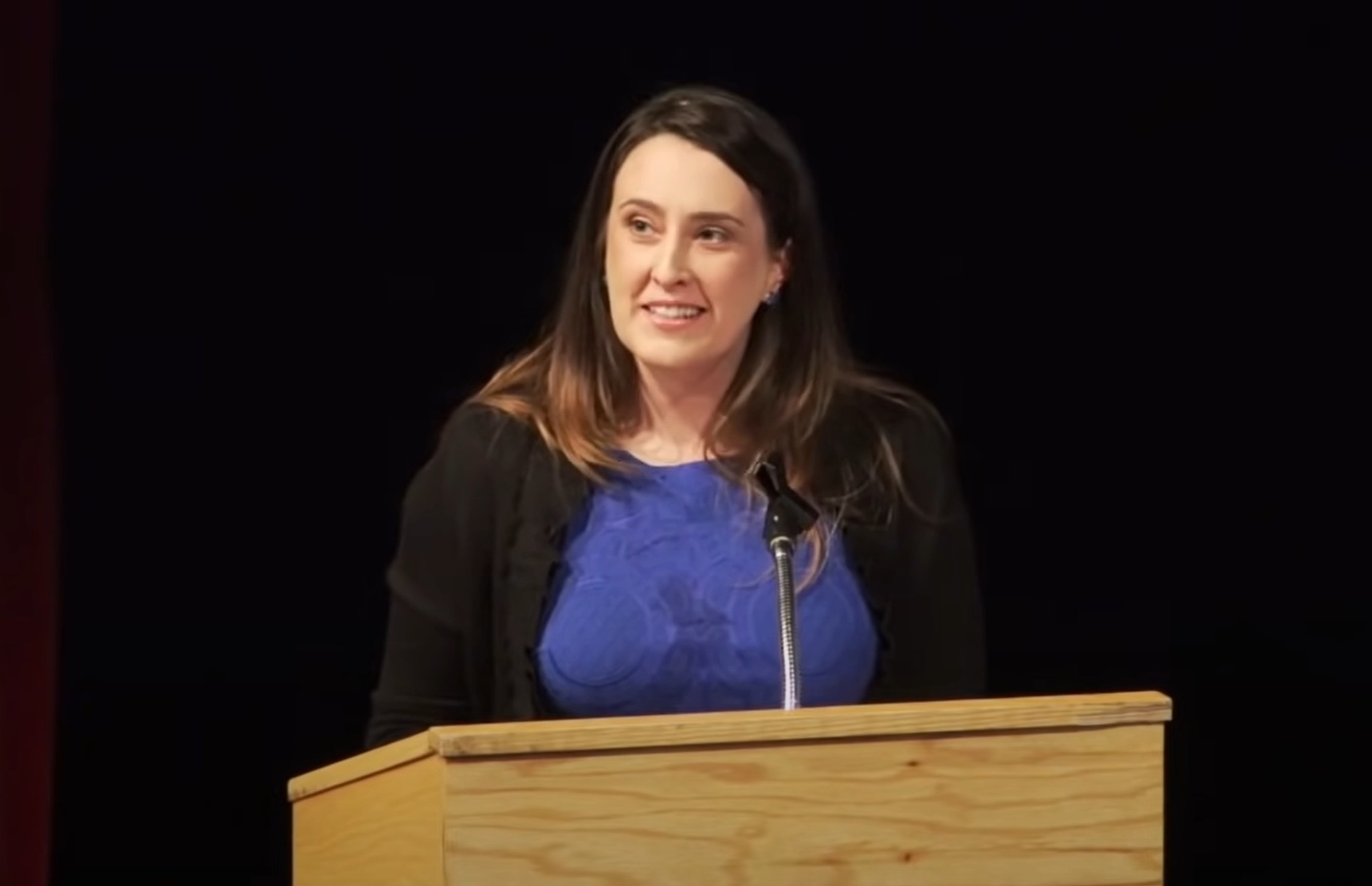 Dr. Meghan Armstrong-Abrami giving the Tedx Talk, &quot;Why Everyone Should Care About Language Variation&quot;