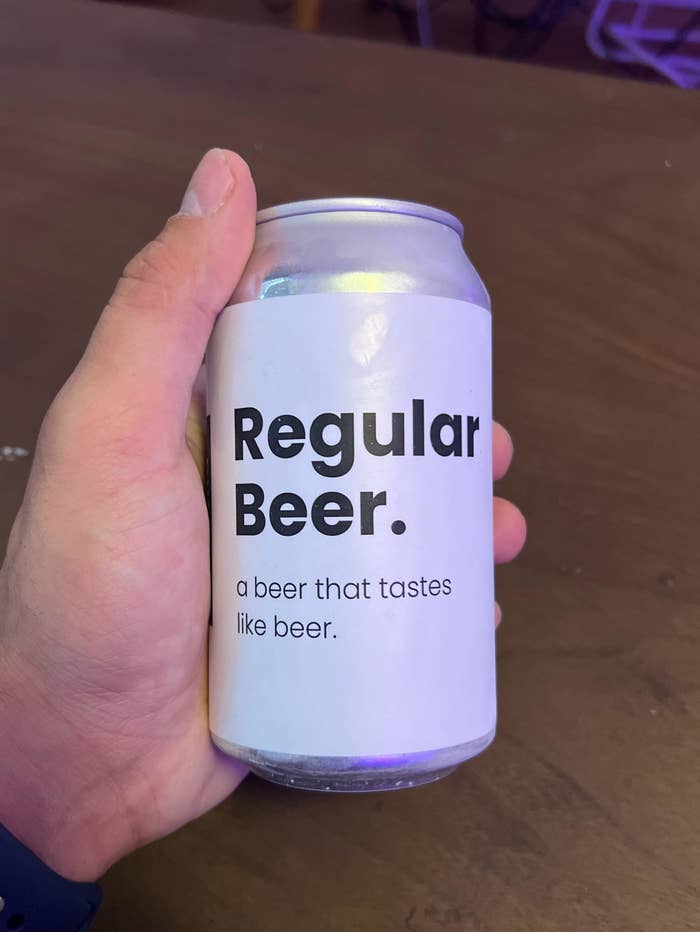 a beer can that&#x27;s called &quot;regular beer&quot;