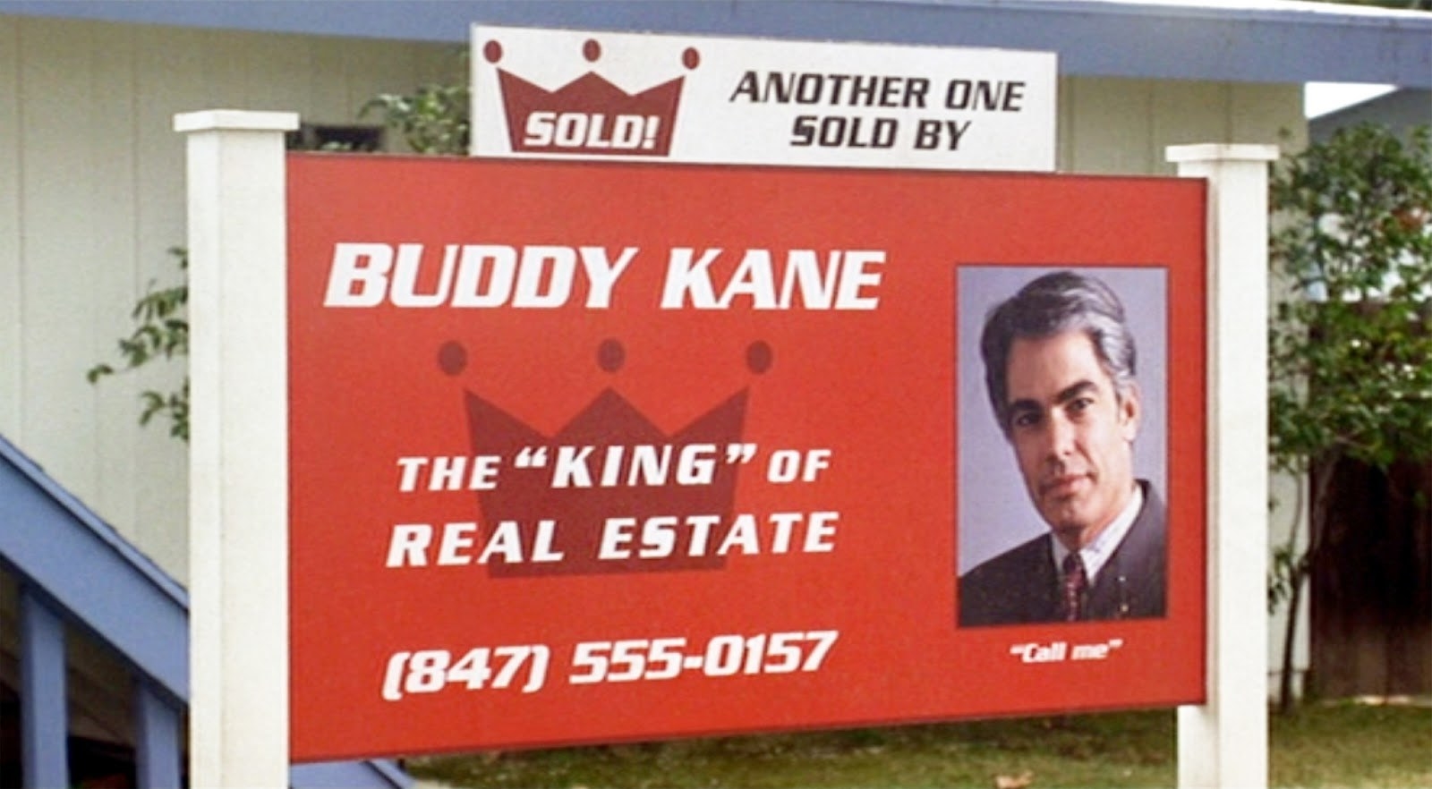 realtor ad outside of a sold home