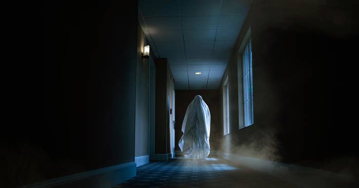 A ghost at the end of a hallway