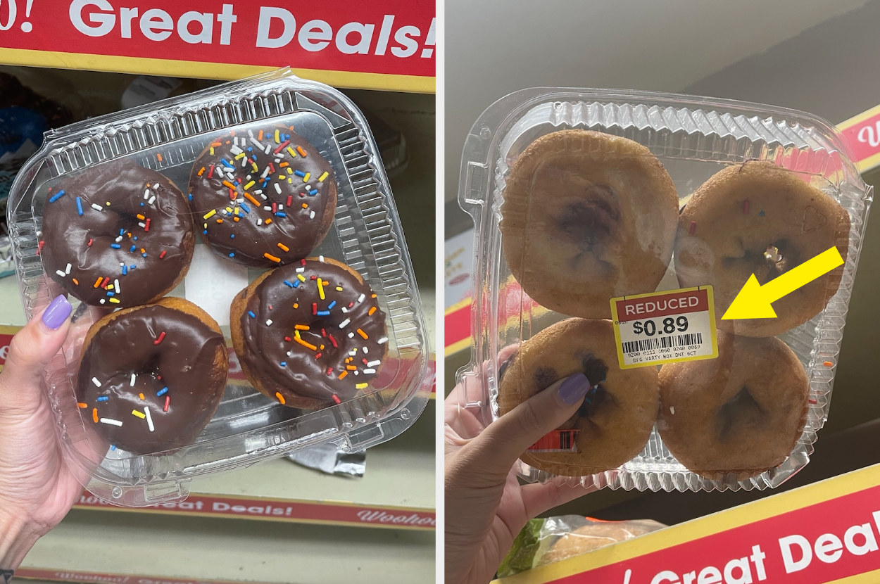 cartons of donuts with reduced prices