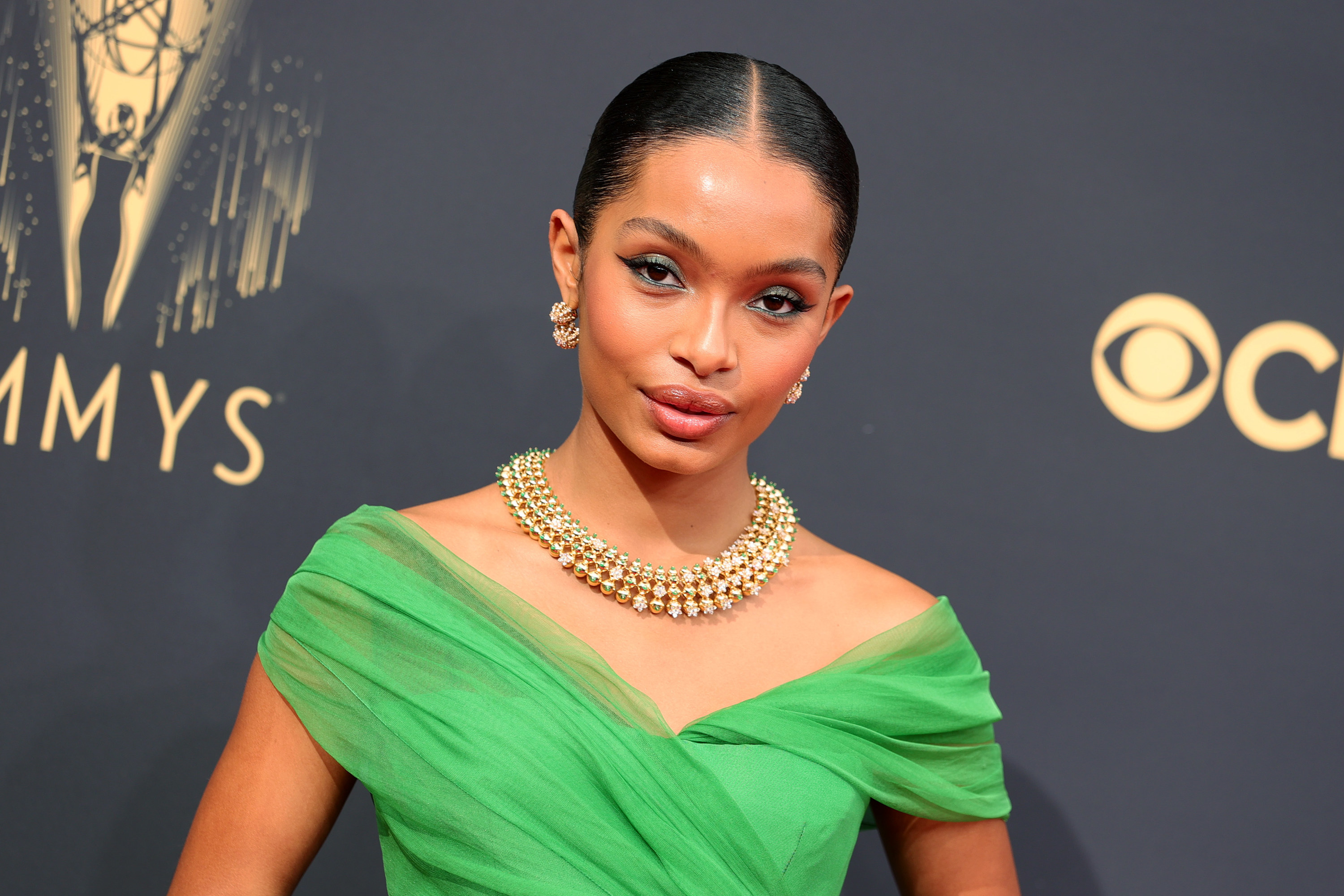 Yara Shahidi attends the 73rd Primetime Emmy Awards at L.A. LIVE on September 19, 2021