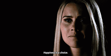 Rebekah saying &quot;Happiness is a choice&quot;