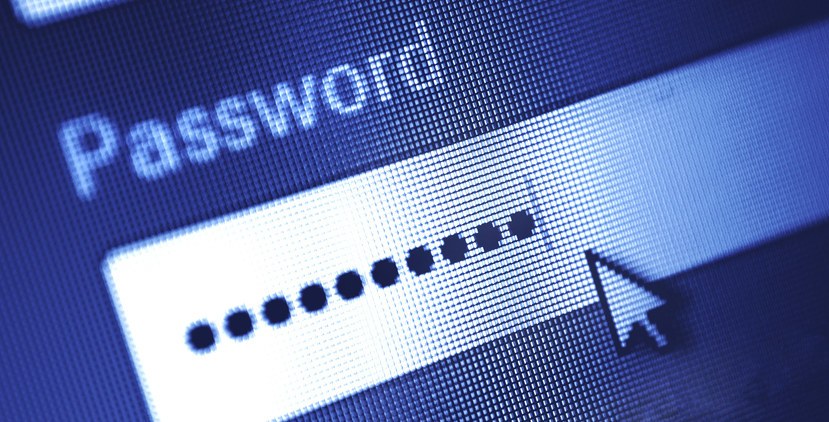 A password bar on a computer