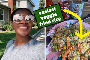 The author and her plant-based meals