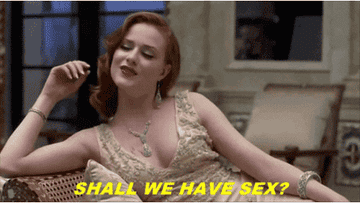 Woman asking &quot;shall we have sex&quot;