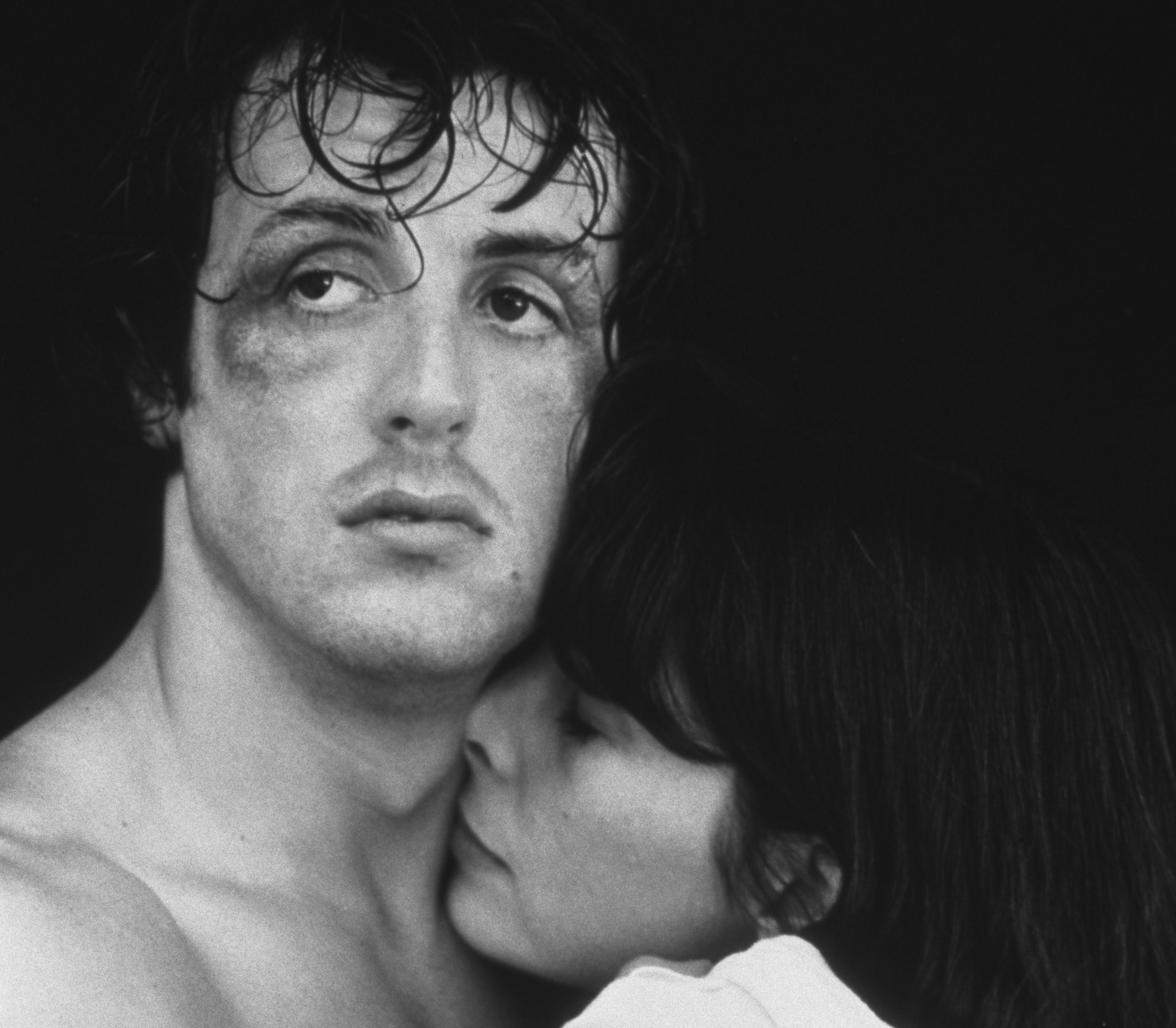 Sylvester Stallone and Talia Shire in &quot;Rocky&quot;