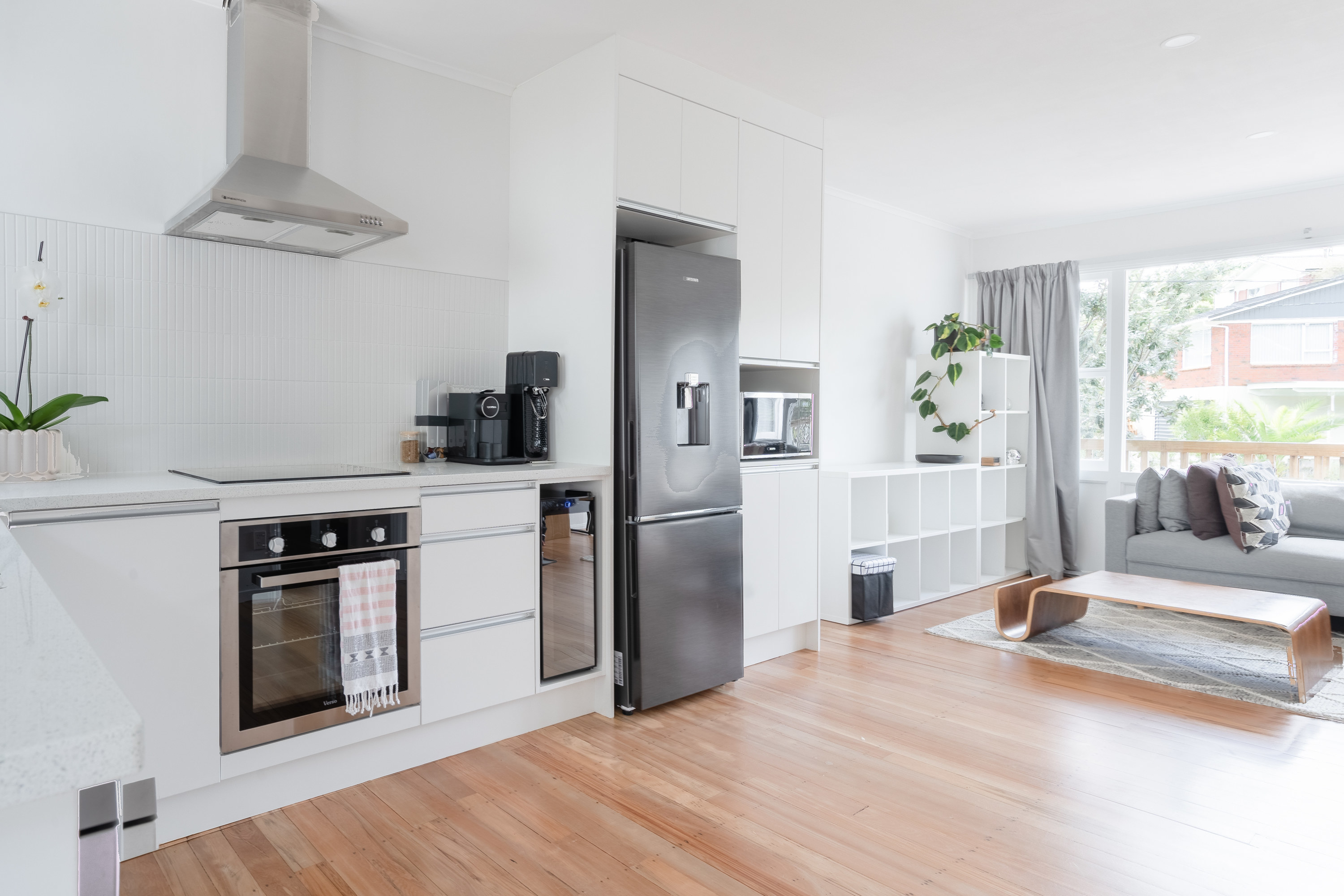 open floor plan kitchen and living room