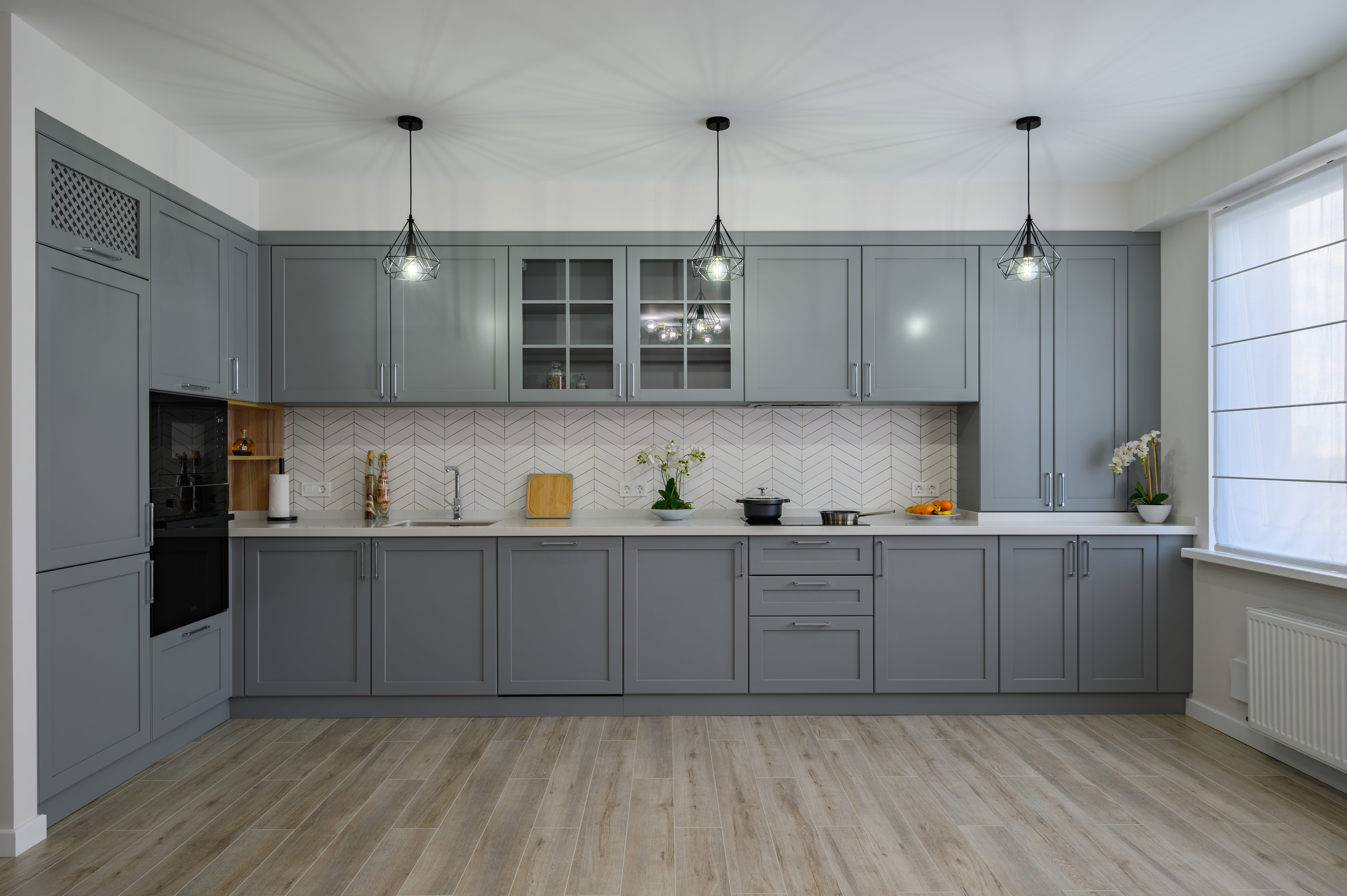 all gray kitchen